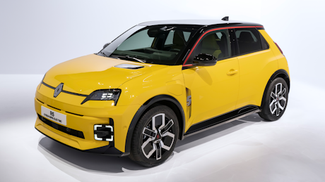 Yellow Renault 5 electric concept car