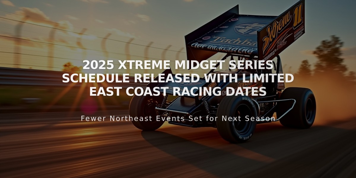 2025 Xtreme Midget Series Schedule Released with Limited East Coast Racing Dates