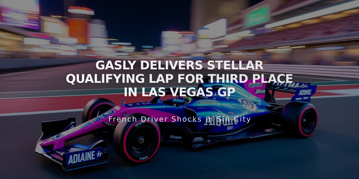 Gasly Delivers Stellar Qualifying Lap for Third Place in Las Vegas GP