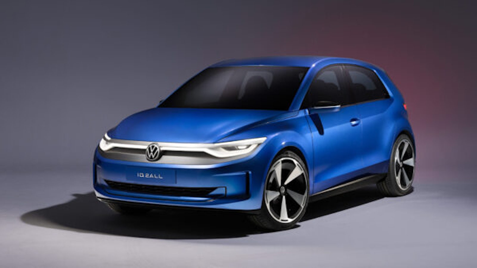 Blue VW ID.2 concept front view