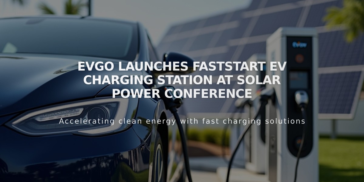 EVgo Launches FastStart EV Charging Station at Solar Power Conference