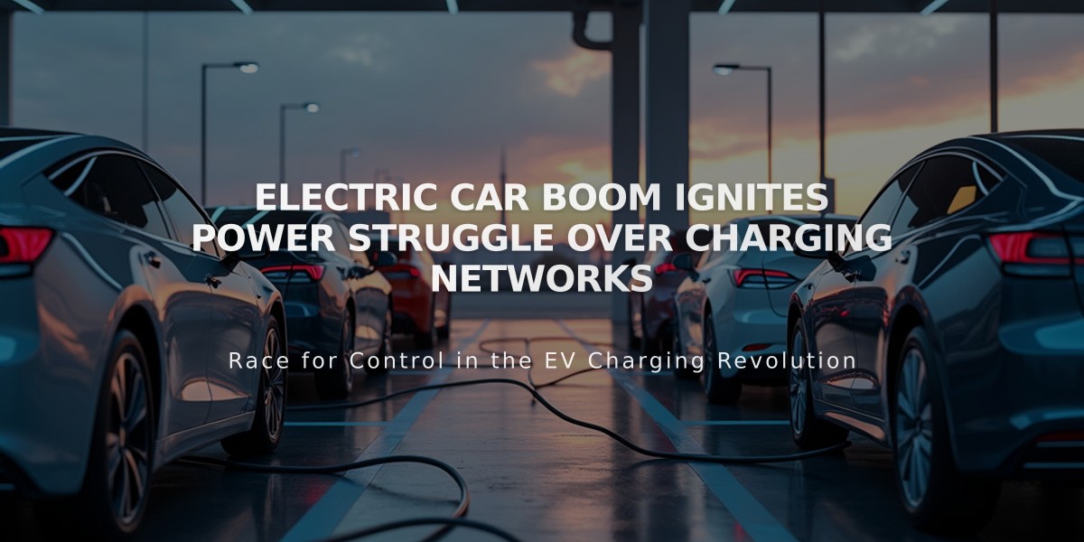 Electric Car Boom Ignites Power Struggle Over Charging Networks