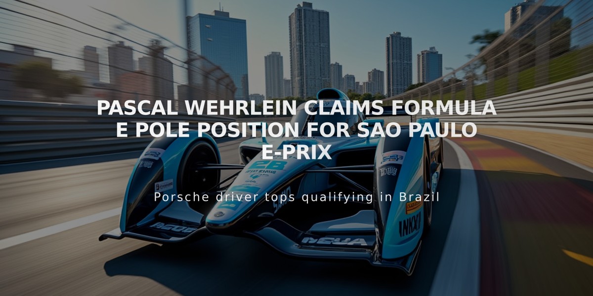 Pascal Wehrlein Claims Formula E Pole Position for Sao Paulo E-Prix