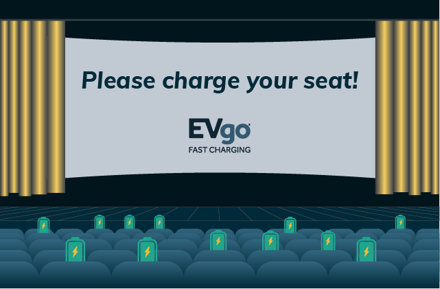 Movie theater with EV charging station