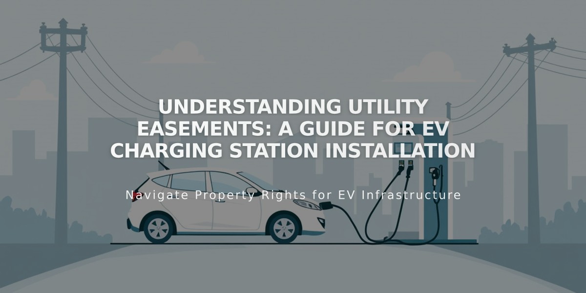 Understanding Utility Easements: A Guide for EV Charging Station Installation