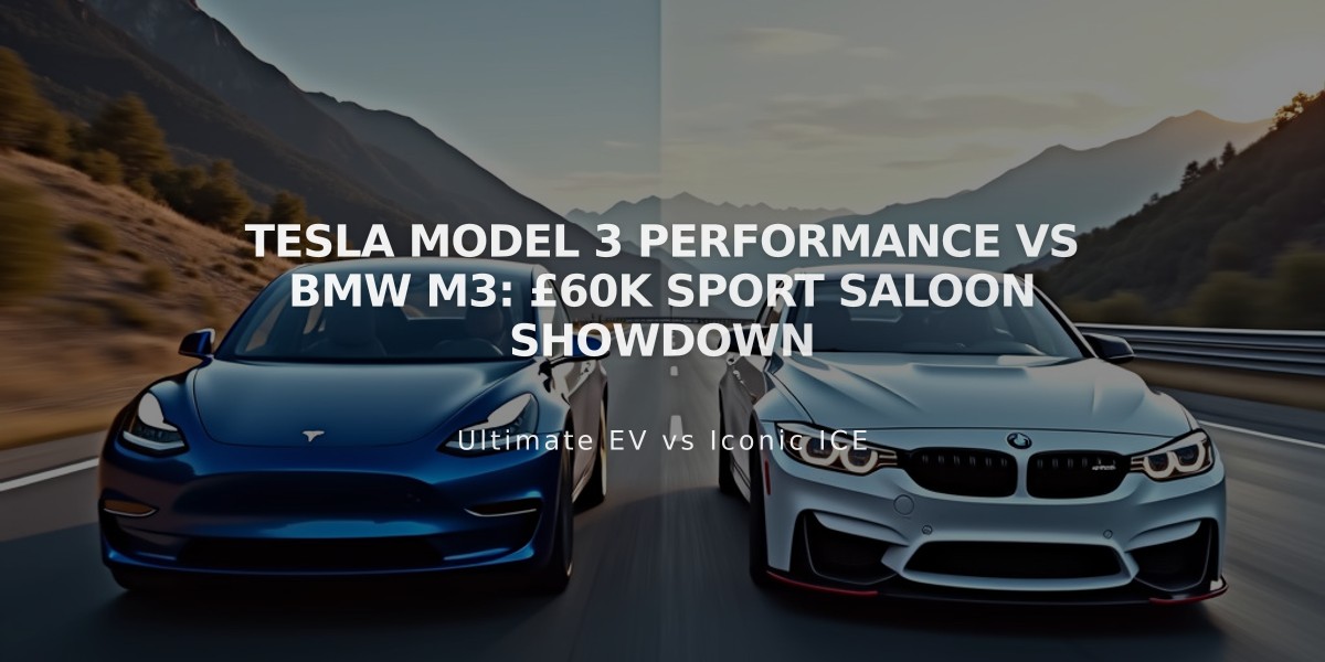 Tesla Model 3 Performance vs BMW M3: £60k Sport Saloon Showdown