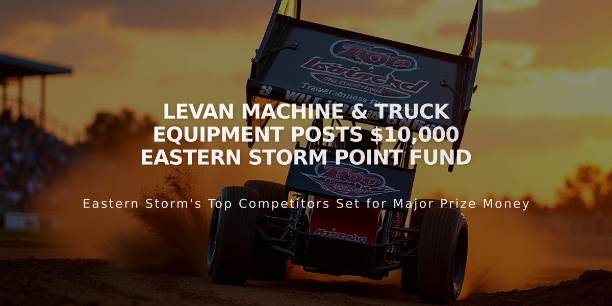 Levan Machine & Truck Equipment Posts $10,000 Eastern Storm Point Fund