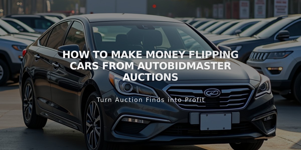 How to Make Money Flipping Cars from AutoBidMaster Auctions