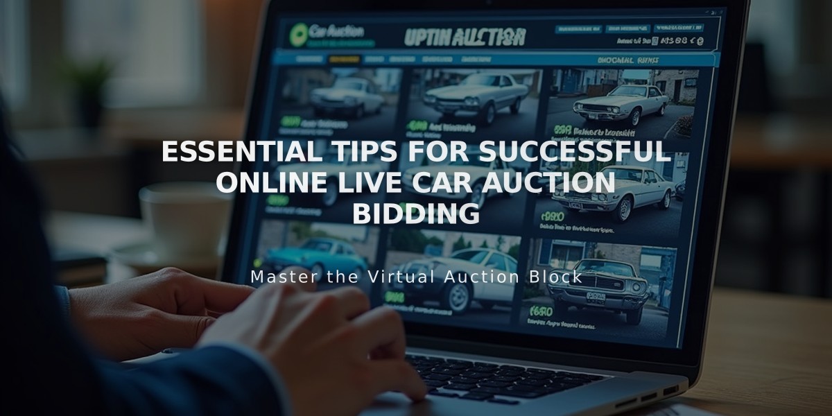 Essential Tips for Successful Online Live Car Auction Bidding