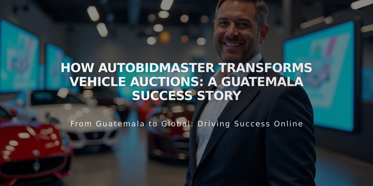 How AutoBidMaster Transforms Vehicle Auctions: A Guatemala Success Story