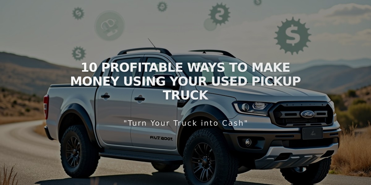 10 Profitable Ways to Make Money Using Your Used Pickup Truck