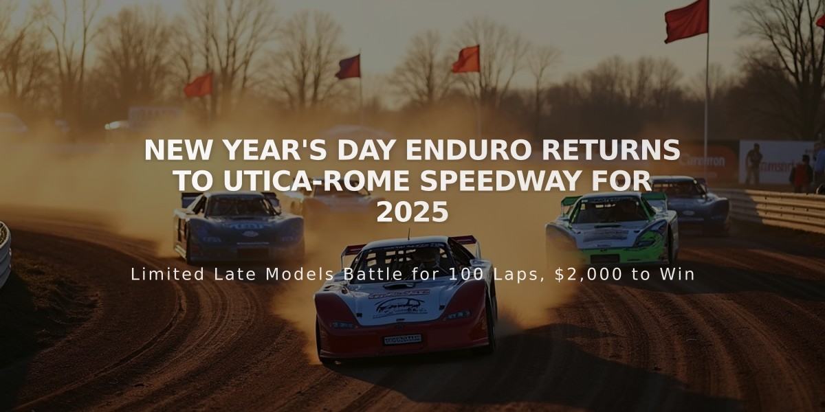 New Year's Day Enduro Returns to Utica-Rome Speedway for 2025