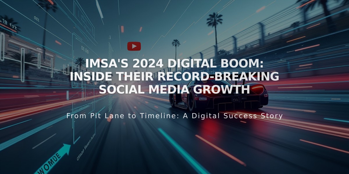 IMSA's 2024 Digital Boom: Inside Their Record-Breaking Social Media Growth