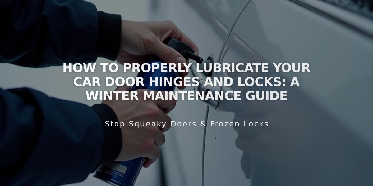 How to Properly Lubricate Your Car Door Hinges and Locks: A Winter Maintenance Guide