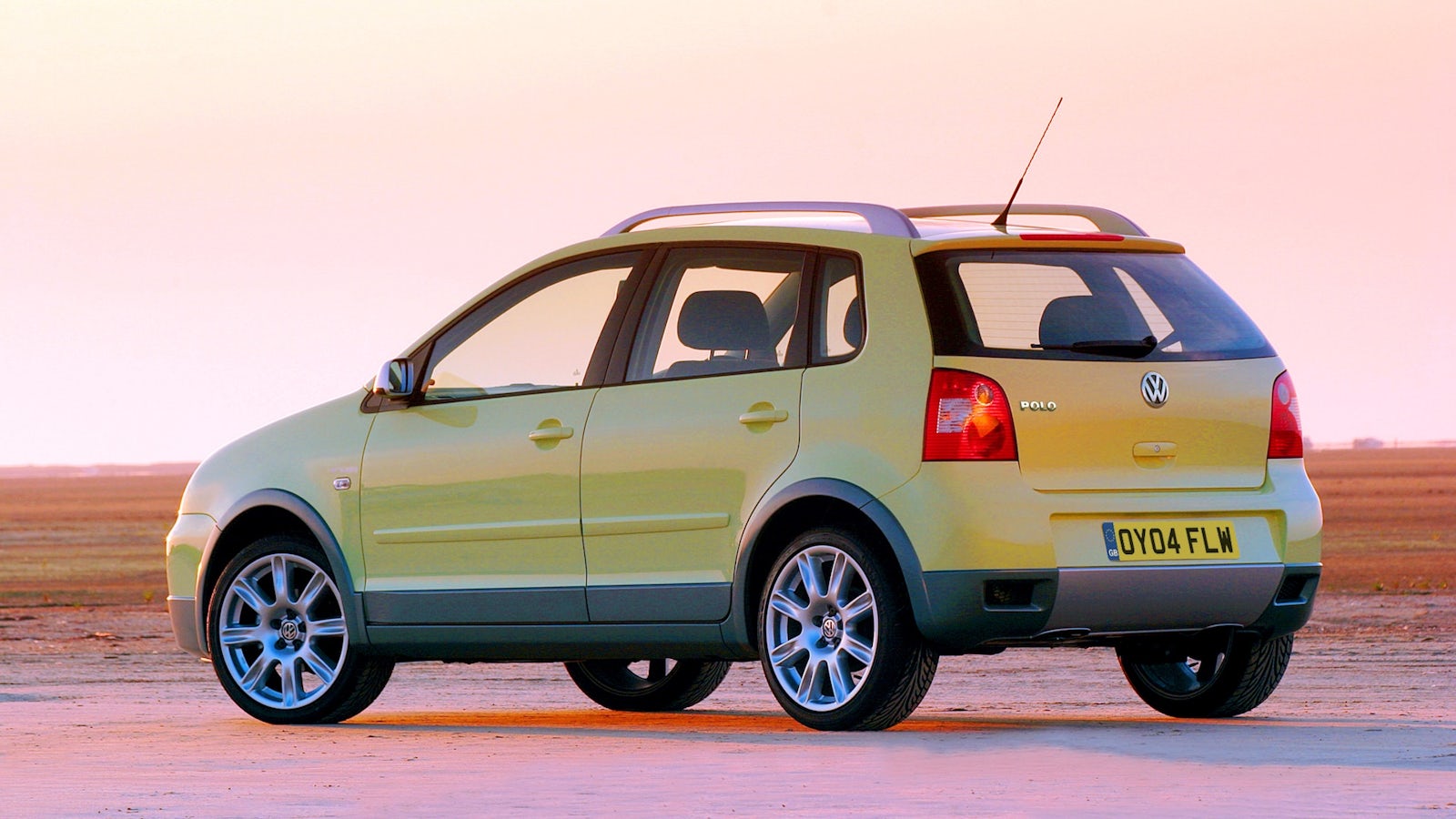 Yellow VW Polo Dune in sunlight