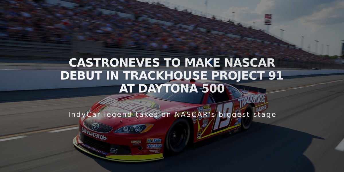 Castroneves to Make NASCAR Debut in Trackhouse Project 91 at Daytona 500