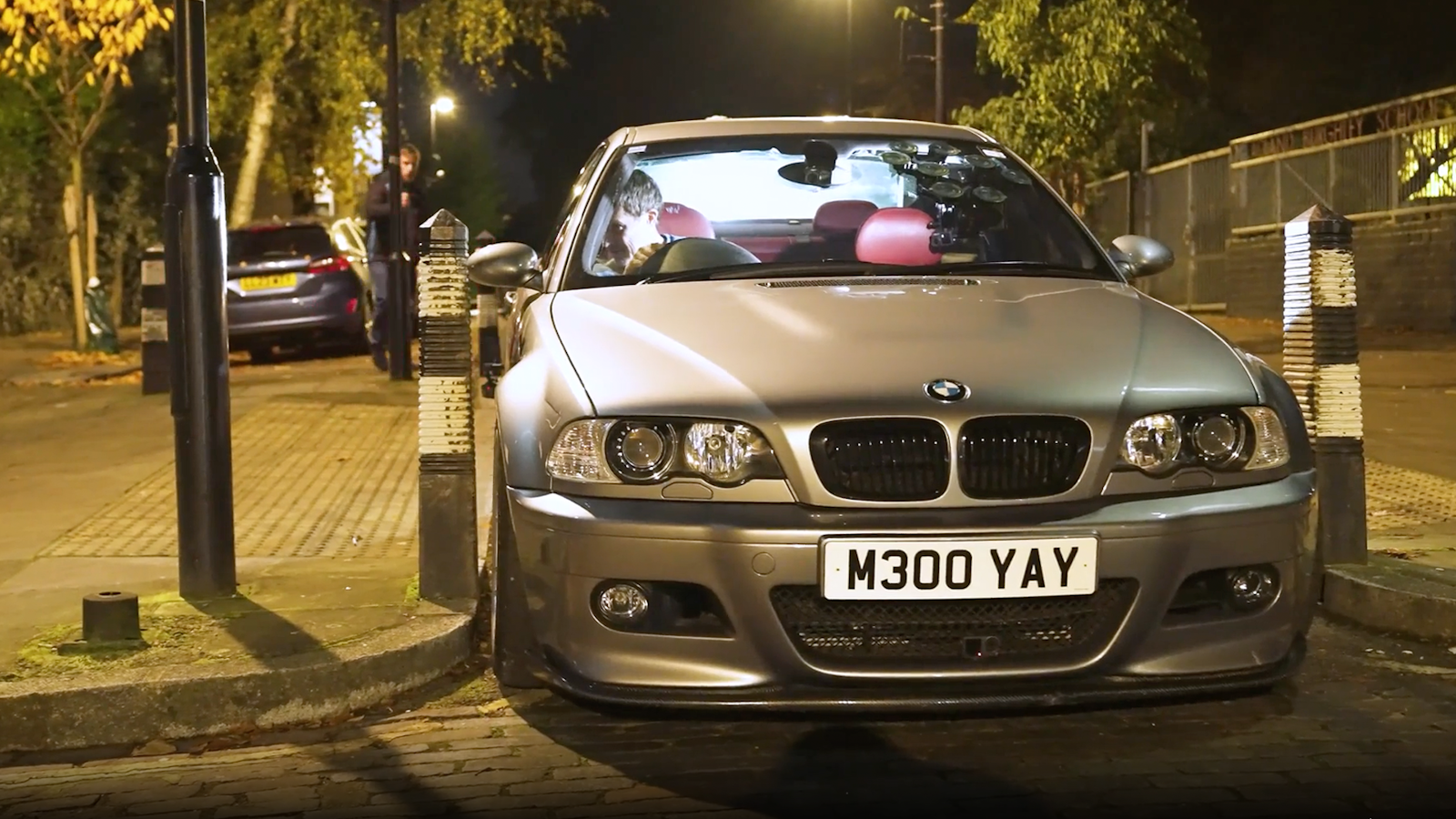 Silver BMW E46 M3 at standstill