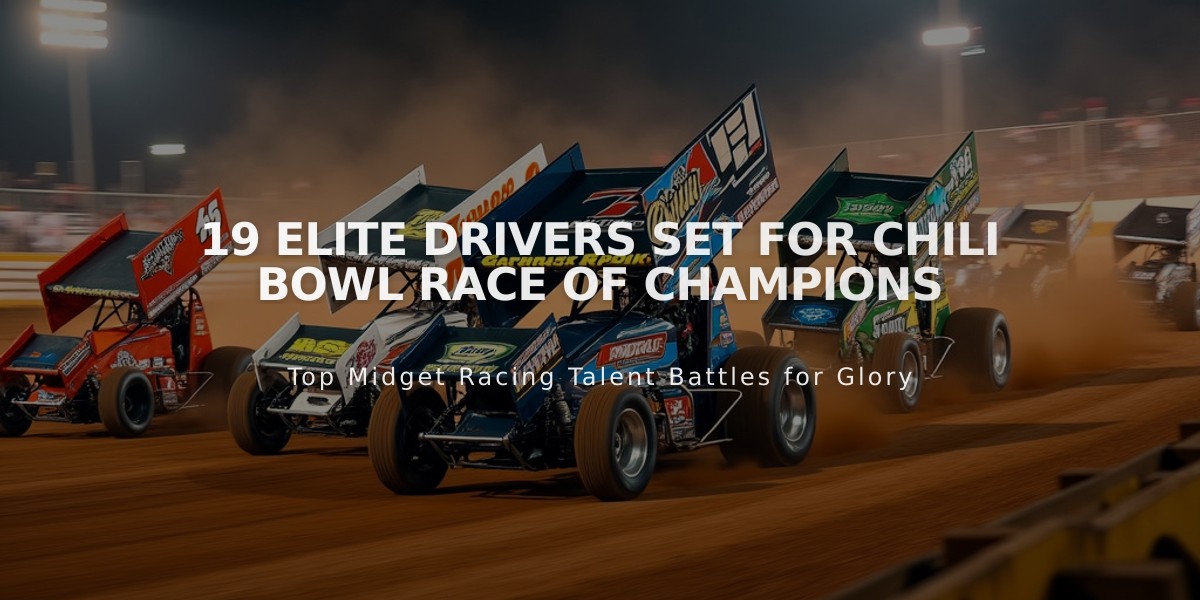 19 Elite Drivers Set for Chili Bowl Race of Champions