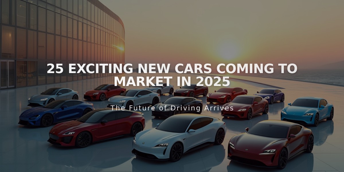 25 Exciting New Cars Coming to Market in 2025