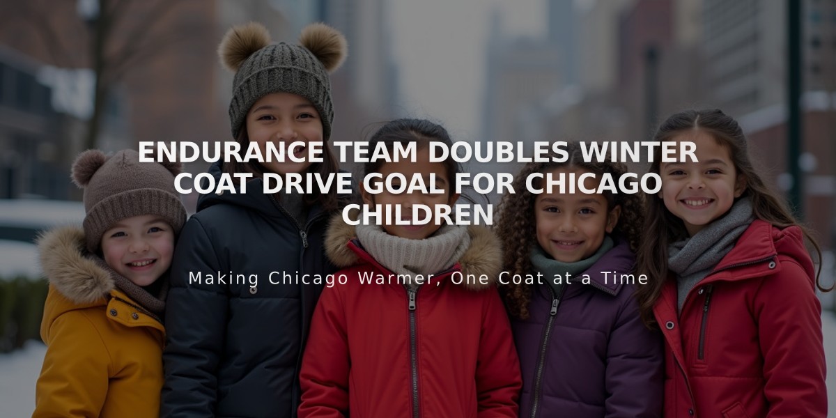 Endurance Team Doubles Winter Coat Drive Goal for Chicago Children