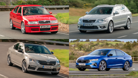 Four generations of Skoda Octavia vRS