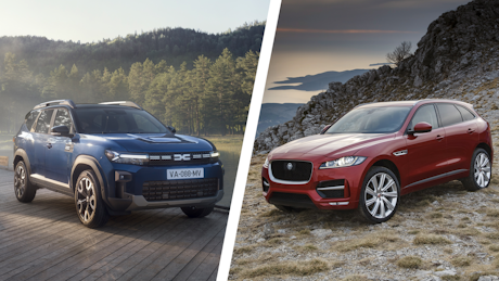 Dacia Duster and Jaguar F-Pace comparison