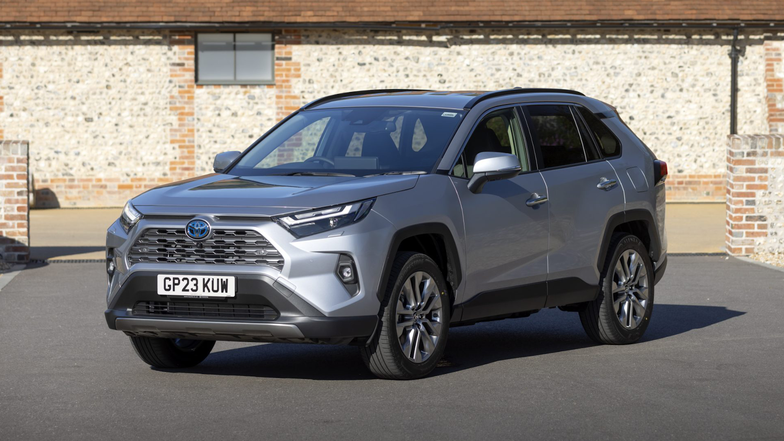 Silver Toyota RAV4 parked