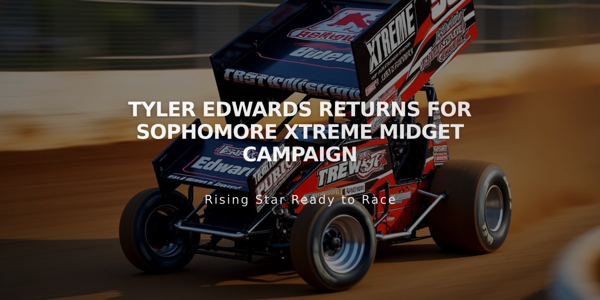 Tyler Edwards Returns for Sophomore Xtreme Midget Campaign