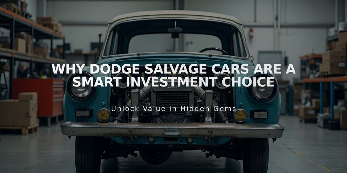 Why Dodge Salvage Cars Are a Smart Investment Choice