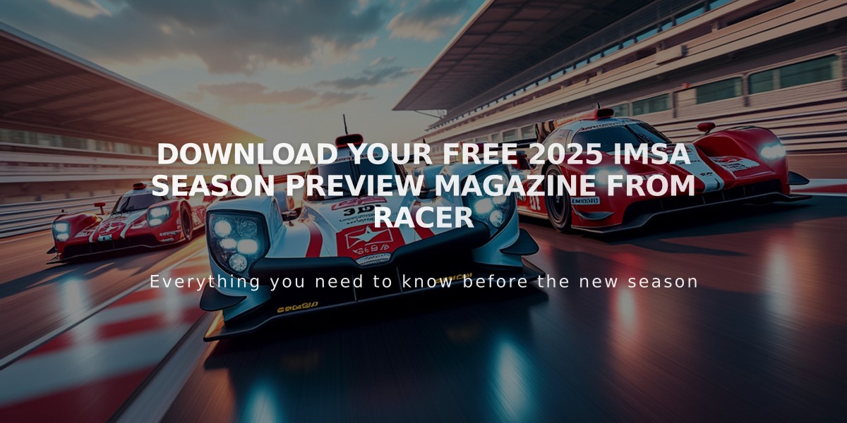 Download Your Free 2025 IMSA Season Preview Magazine from RACER