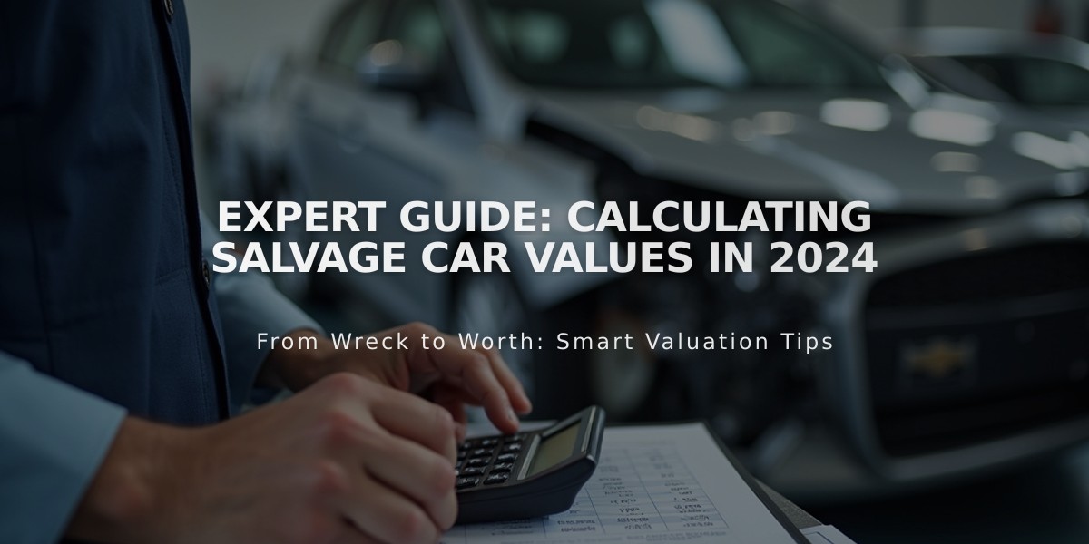 Expert Guide: Calculating Salvage Car Values in 2024