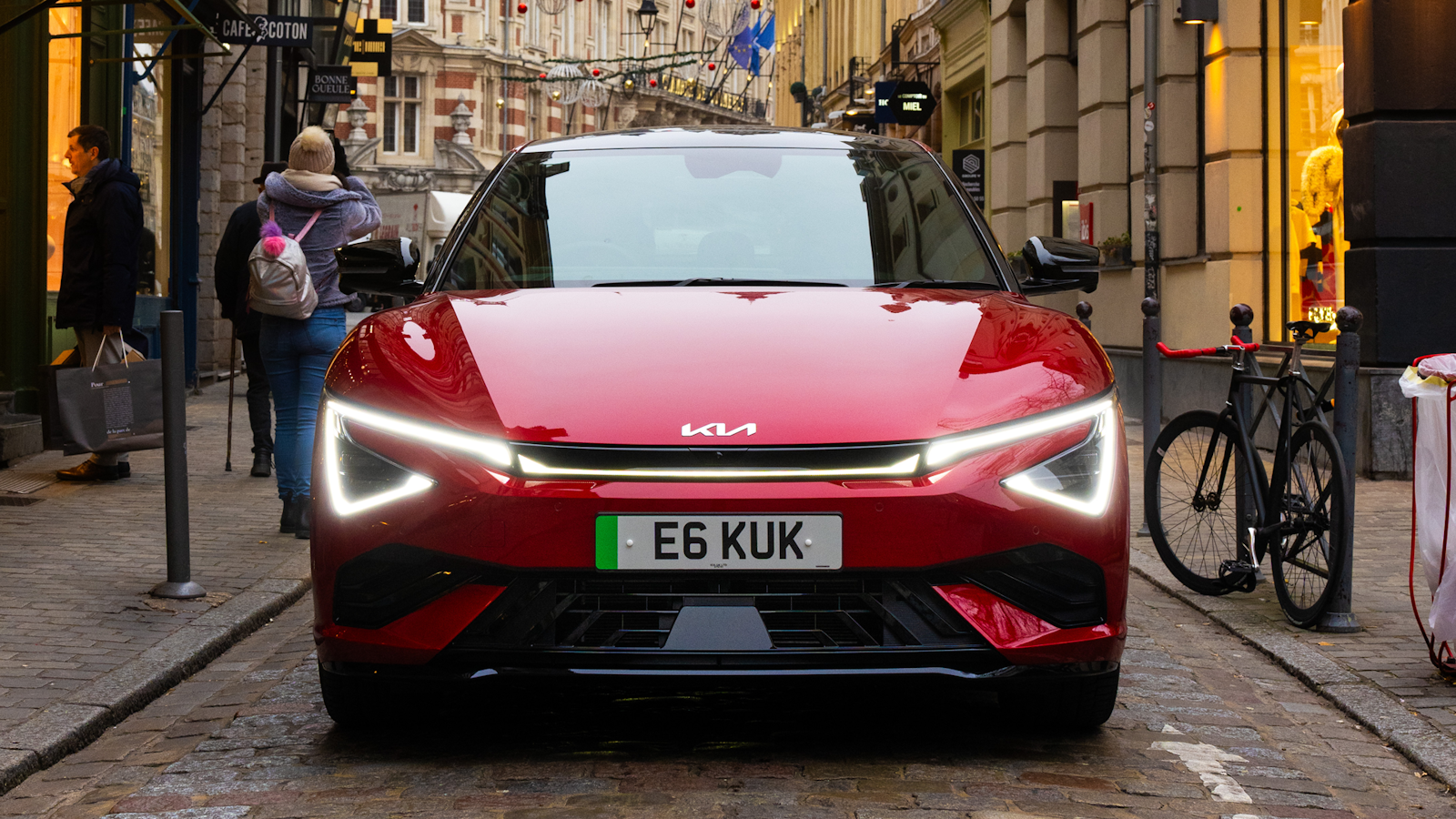 Red Kia EV6 electric car