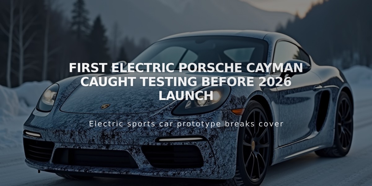 First Electric Porsche Cayman Caught Testing Before 2026 Launch