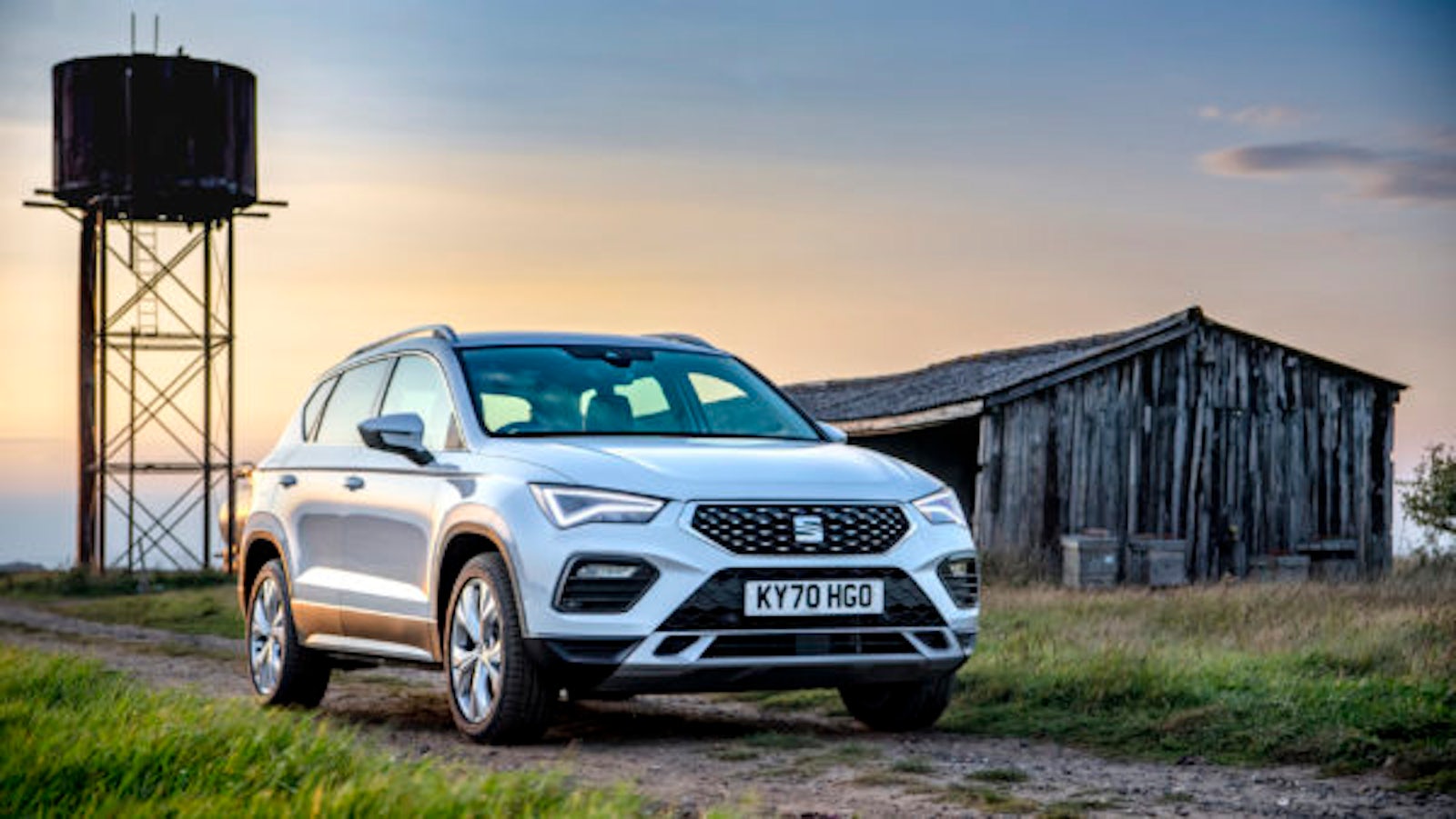 SEAT Ateca SUV by old barn