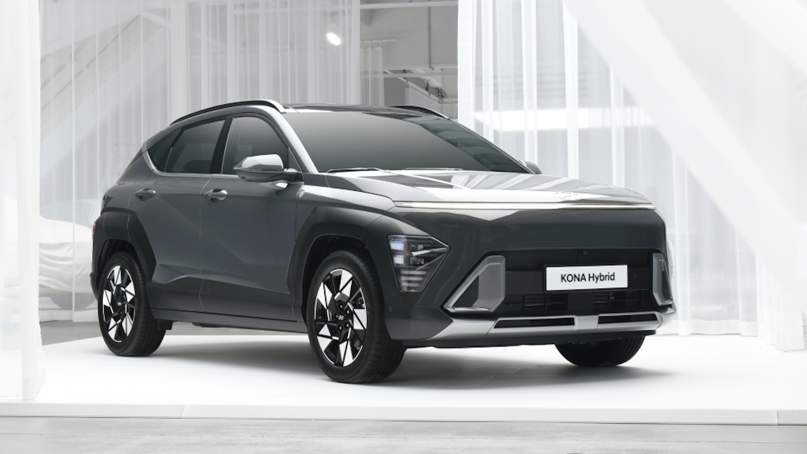 Gray Hyundai Kona Hybrid