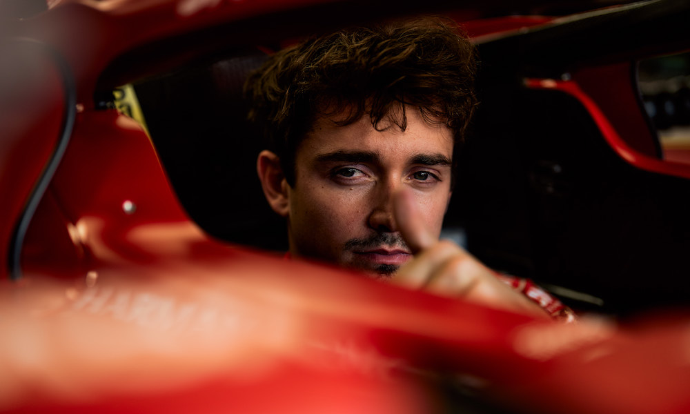 Ferrari F1 driver in cockpit