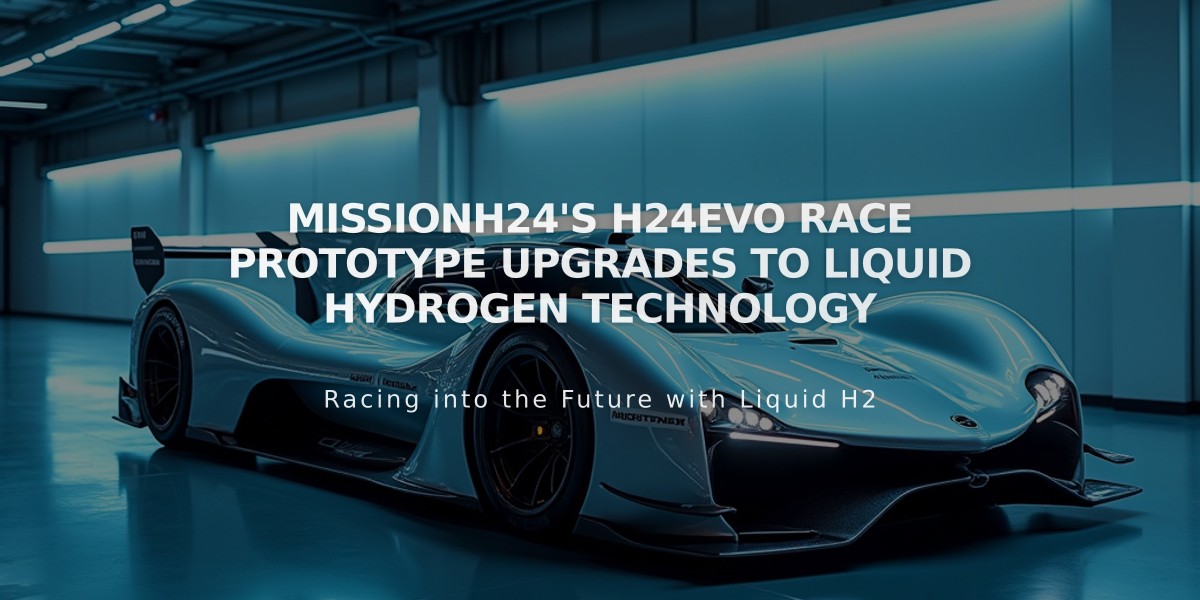 MissionH24's H24EVO Race Prototype Upgrades to Liquid Hydrogen Technology