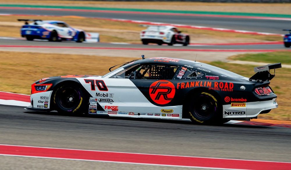 IndyCar racing on speedway track