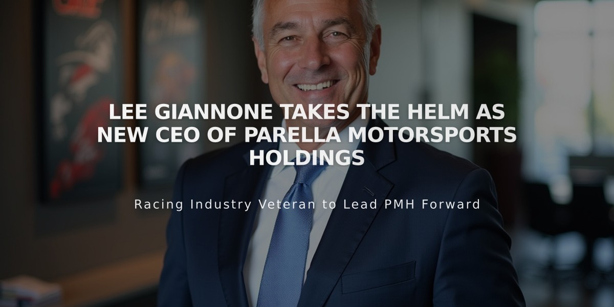 Lee Giannone Takes the Helm as New CEO of Parella Motorsports Holdings