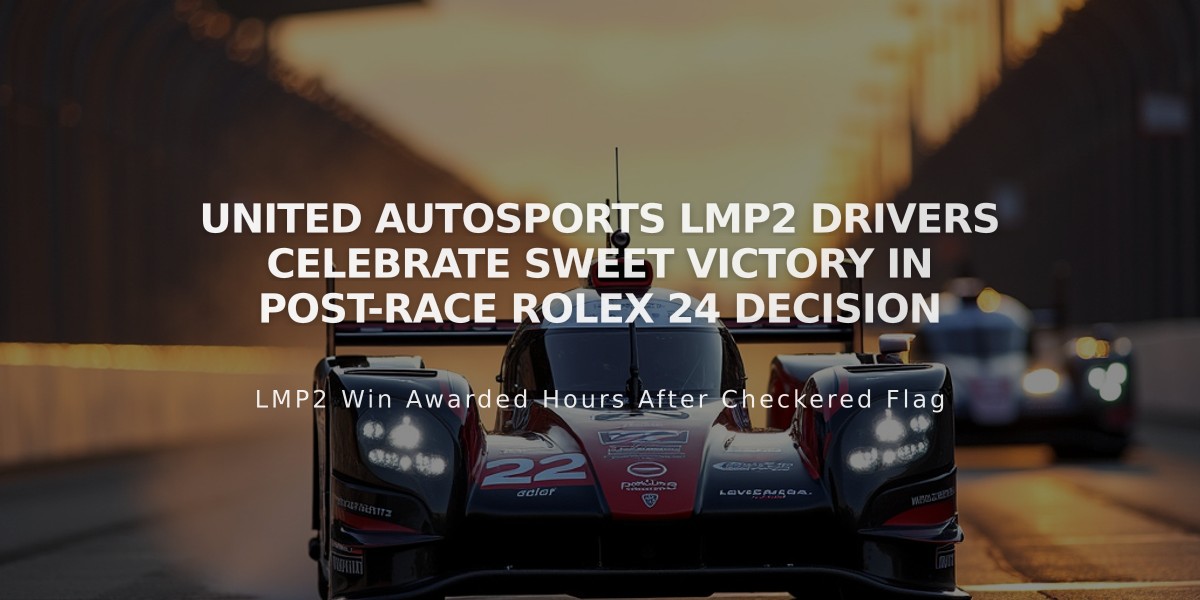 United Autosports LMP2 Drivers Celebrate Sweet Victory in Post-Race Rolex 24 Decision