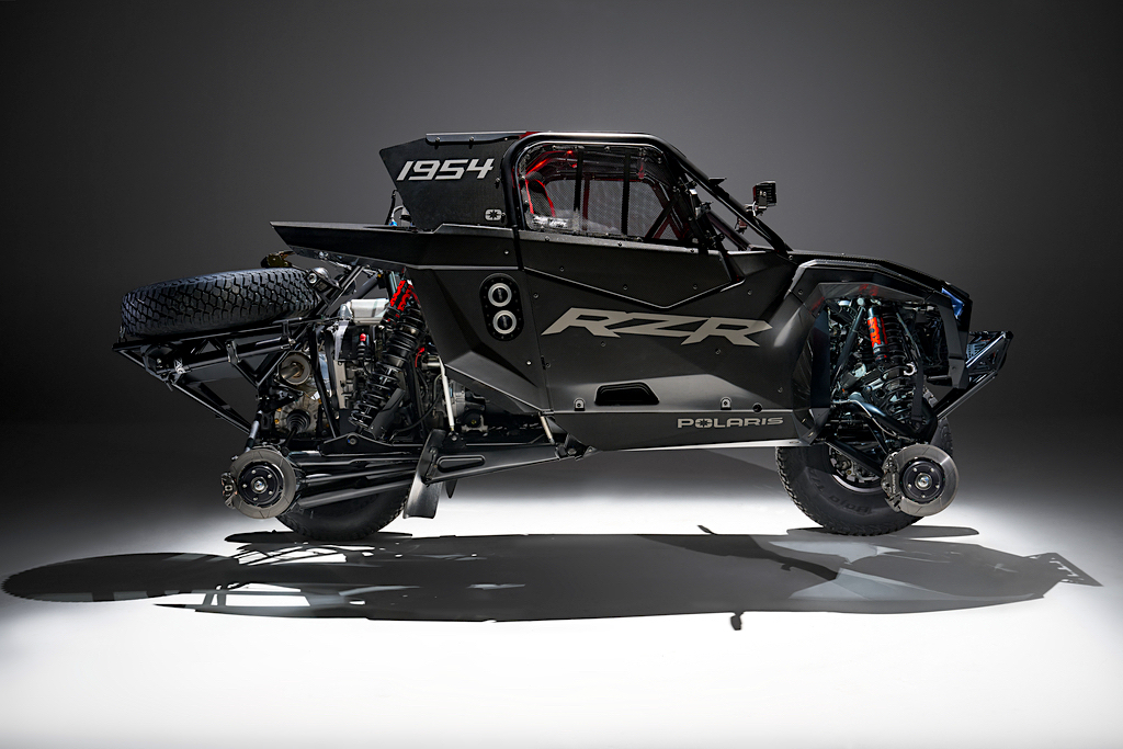 Black Polaris RZR off-road vehicle