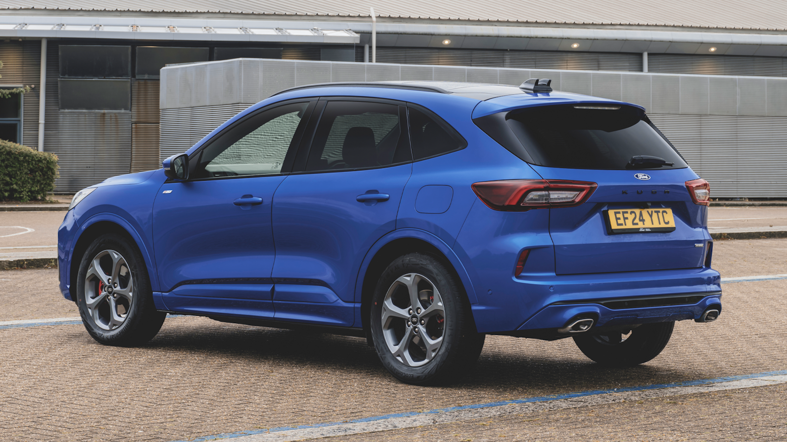 Blue Ford Kuga rear view