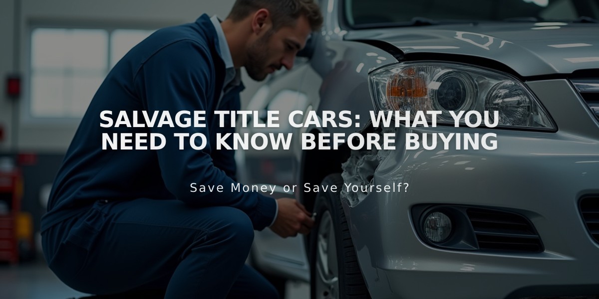 Salvage Title Cars: What You Need to Know Before Buying