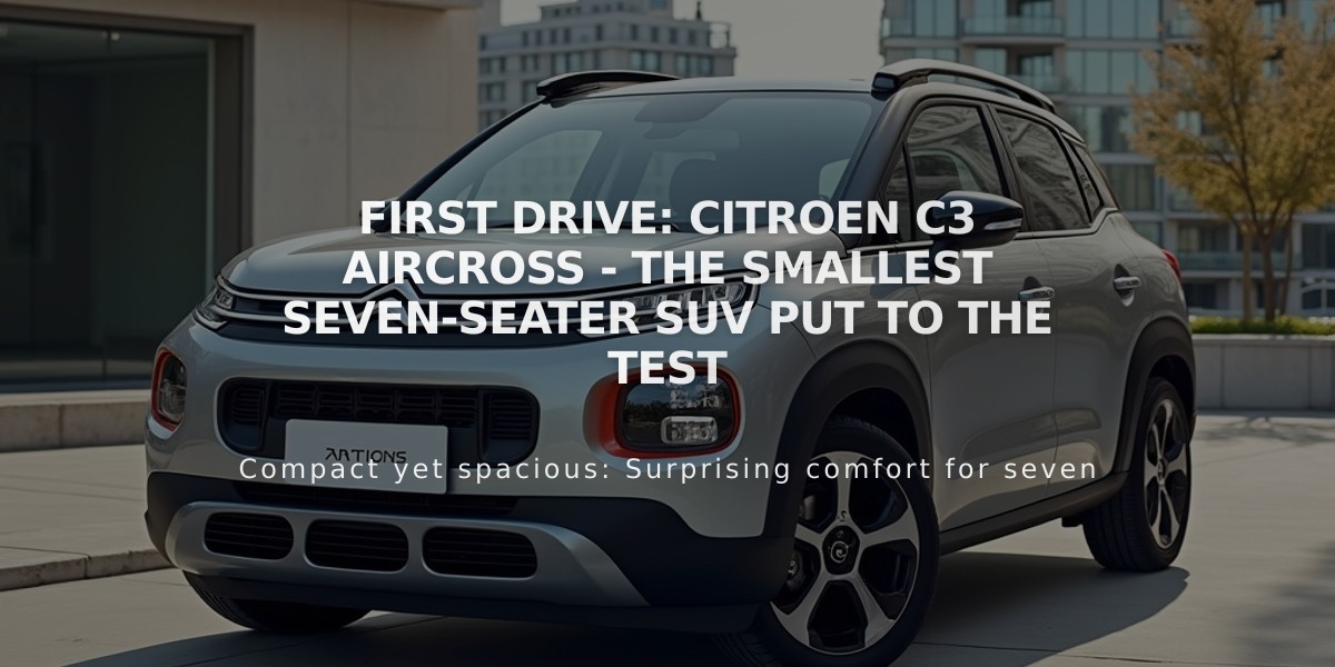 First Drive: Citroen C3 Aircross - The Smallest Seven-Seater SUV Put to the Test