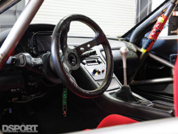 NSX sports car cockpit view