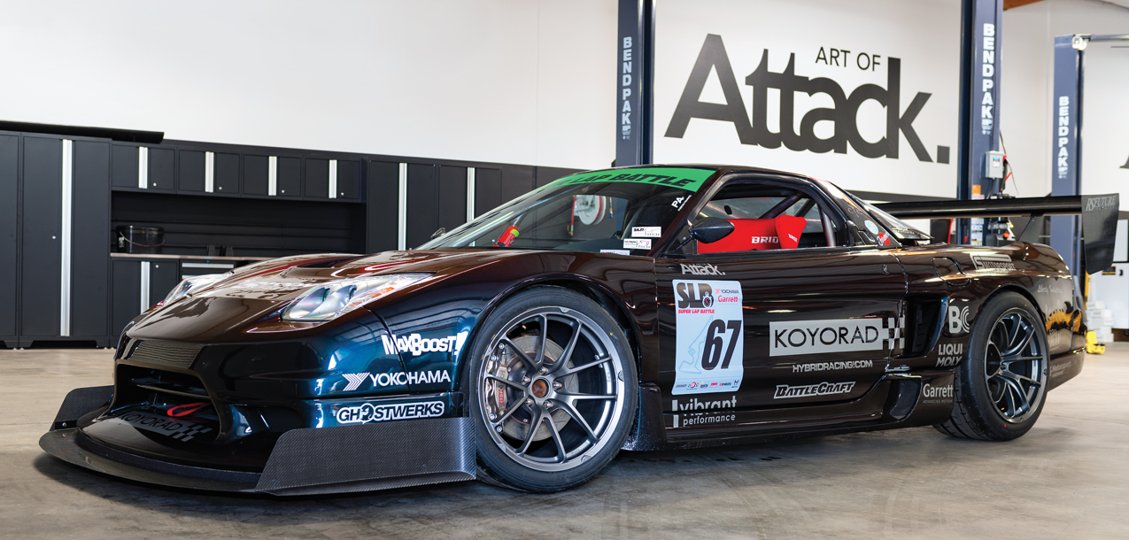 Racing NSX with sponsor logos