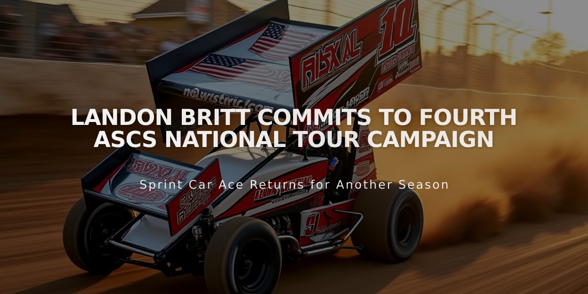 Landon Britt Commits to Fourth ASCS National Tour Campaign