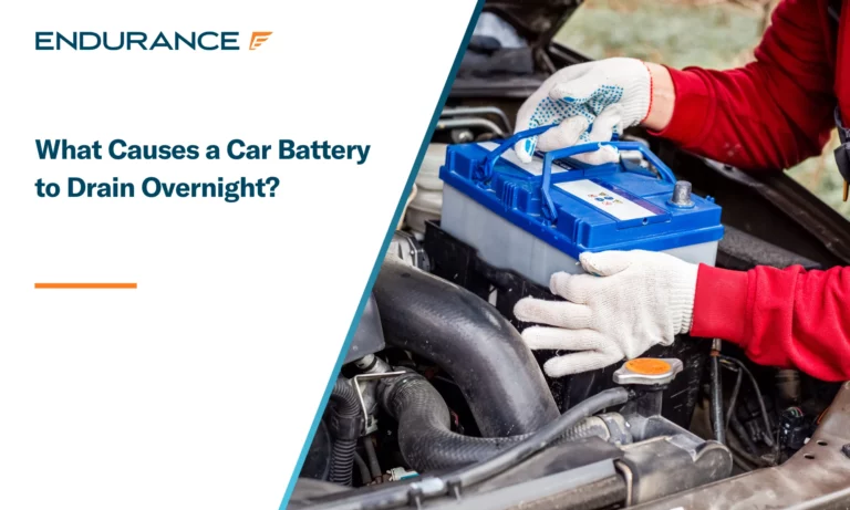 Person checking car battery safely