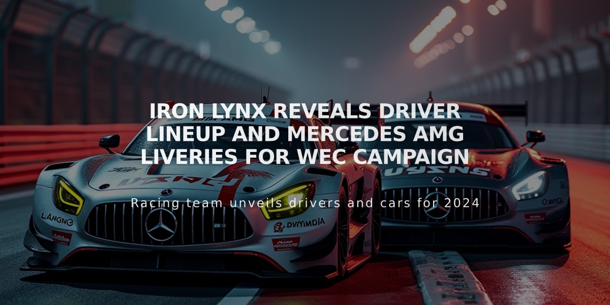 Iron Lynx reveals driver lineup and Mercedes AMG liveries for WEC campaign