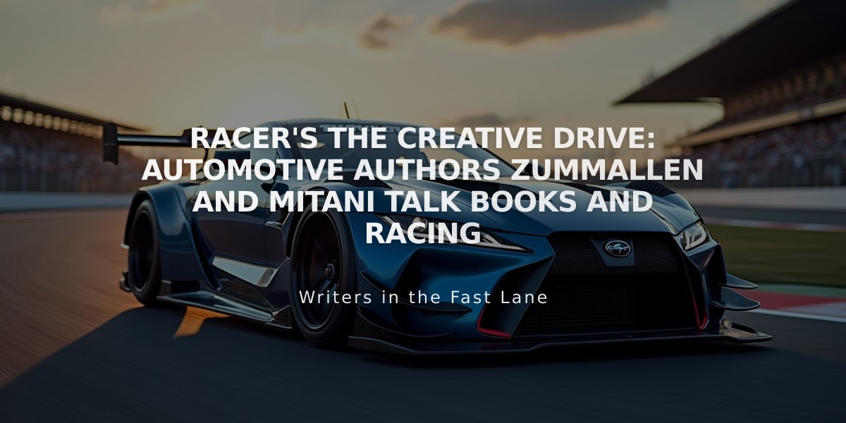 RACER's The Creative Drive: Automotive Authors Zummallen and Mitani Talk Books and Racing